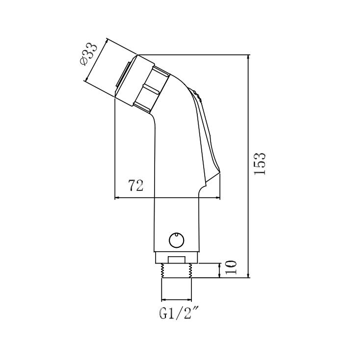 Multifunktionaler Bidet-Sprühkopf mit G1/2-Gewinde für die Toilette