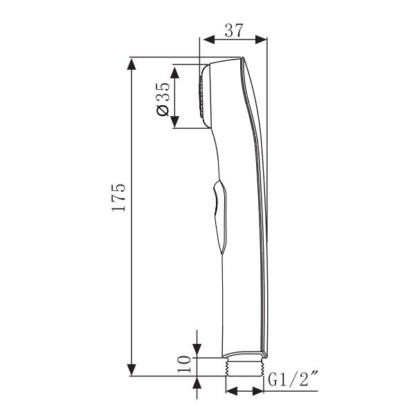 Handheld-Bidet-Sprühgerät für WC-Warmwasser